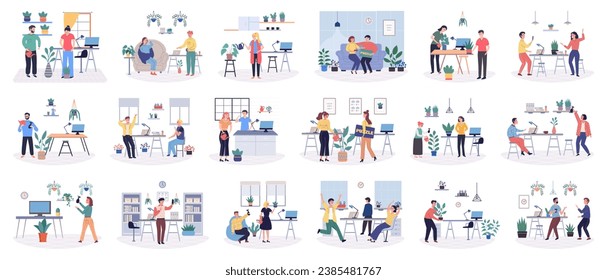 People relaxing vector illustration. Calmness and peace are essential for persons well being Engaging in recreational activities brings enjoyment and pleasure Finding leisure time allows people