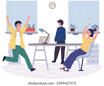 People relaxing vector illustration. Finding enjoyment in recreation contributes to personal well being People seek pleasure and enjoyment in their leisure activities Resting in peaceful environment