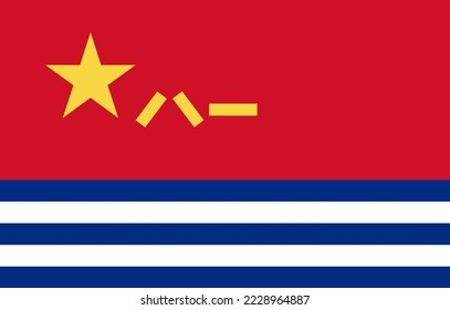 Bandera del ejército de la fuerza aérea de la República Popular China. Emblema símbolo nacional de la ilustración vectorial de la bandera marina de China aislada. Bandera de la fuerza aérea de la marina de guerra de China. 