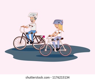 people riding bicycle design