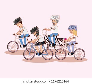 people riding bicycle design