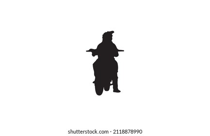 people riding motorcycle vector black and white