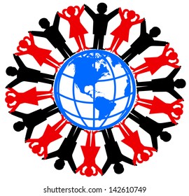 people round the globe