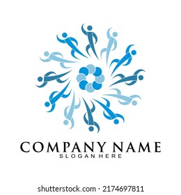 Logo del vector de ilustración de la gente
