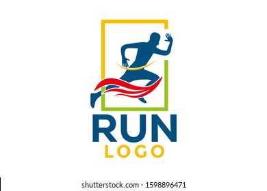 People Run Logo Icon, Run Logo design Template, Run Logo Vector Isolated