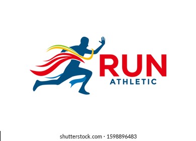 People Run Logo Icon, Run Logo design Template, Run Logo Vector Isolated