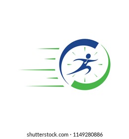 People run for Time Schedule logo 