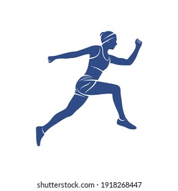 People Run vector illustration design, creative Run People logo design concept template, symbols icons