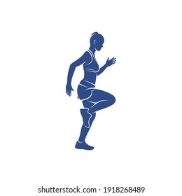 People Run vector illustration design, creative Run People logo design concept template, symbols icons