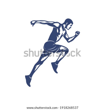 People Run vector illustration design, creative Run People logo design concept template, symbols icons