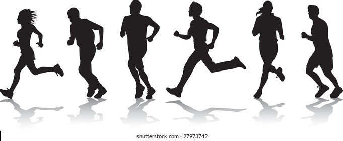 people running