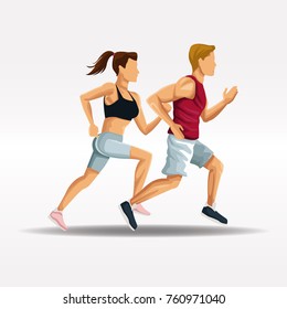 People running fitness lifestyle - Shutterstock ID 760971040