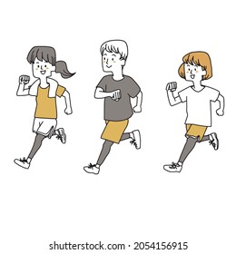 People running for good health