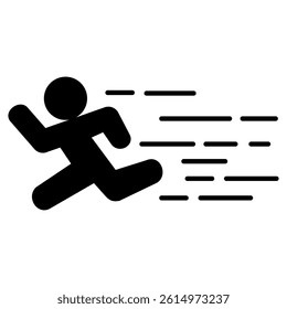 people running icon, simple flat style, illustration, logo sign symbol pictogram template, for ui or ux isolated on white for mobile app, editable