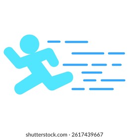 people running icon, simple flat style, illustration, logo sign symbol pictogram template, for ui or ux isolated on white for mobile app, editable