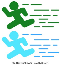 people running icon, simple flat style, illustration, logo sign symbol pictogram template, for ui or ux isolated on white for mobile app, editable