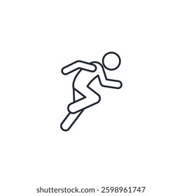 People Running icon symbol vector sign isolated on white background illustration for graphic and web design