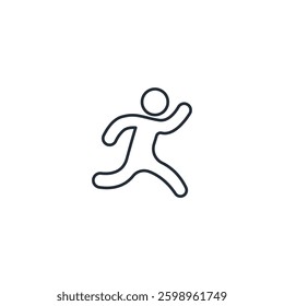 People Running icon symbol vector sign isolated on white background illustration for graphic and web design