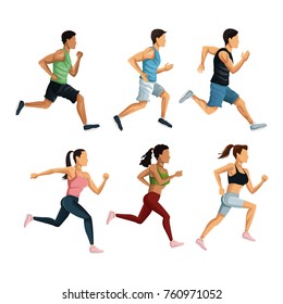 People running icons