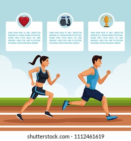 People running infographic