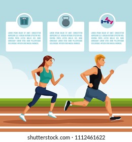 People running infographic