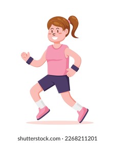 people running jogging exercise and athlete vector illustration