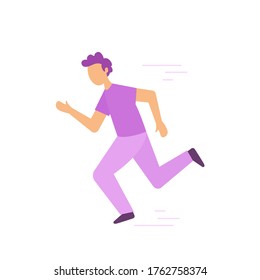 people are running for time and also exercising vector illustration