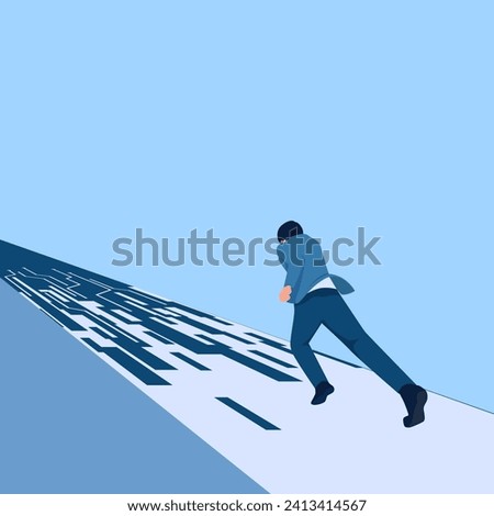 people running towards the digital road, a metaphor of digital transformation. Simple flat conceptual illustration.