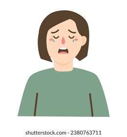 people scared flat design illustration