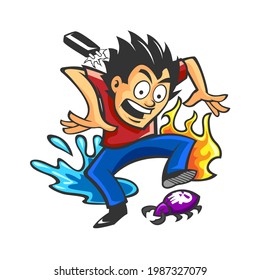 people scary character illustration concept