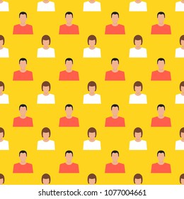 People seamless pattern. Vector illustration.
