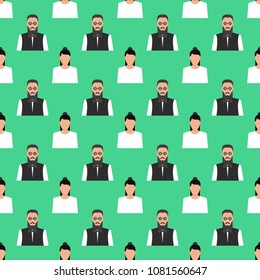 People seamless pattern. Vector illustration.