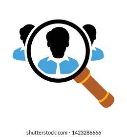 people search icon. flat illustration of people search vector icon for web