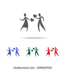 people in search of love icon. Elements of Valentine's Day in multi colored icons. Premium quality graphic design icon. Simple icon for websites, web design, mobile app on white background