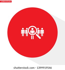 people Search vector icon . Lorem Ipsum Flat Design 