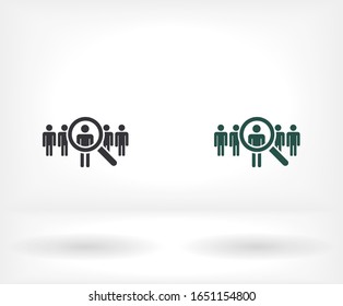Menschen Suche Vektorillustration Symbol . Lorem Ipsum-Flachdesign