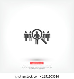 people Search vector icon . Lorem Ipsum Flat Design