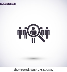 people Search vector icon . Lorem Ipsum Flat Design 