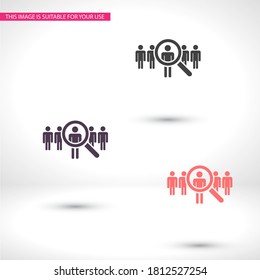 people Search vector icon . Lorem Ipsum Flat Design 