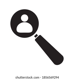 people Search vector icon on white background