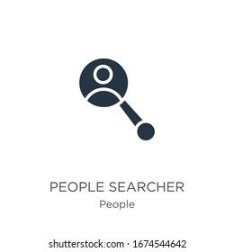 People searcher icon vector. Trendy flat people searcher icon from people collection isolated on white background. Vector illustration can be used for web and mobile graphic design, logo, eps10 svg