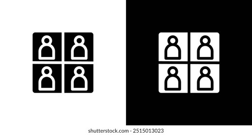 People segmentation icon logo set vector
