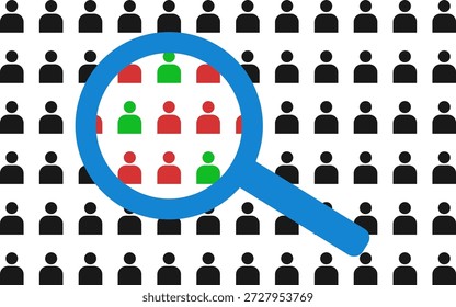 Illustration des Konzepts "Personenauswahl und Zielgruppensuche"