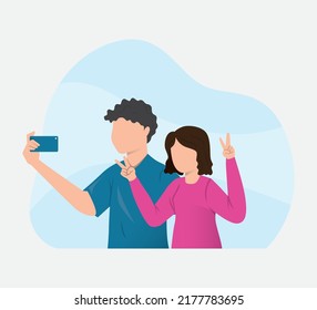People selfie photo modern people flat characters taking photographs of themselves, selfie icon