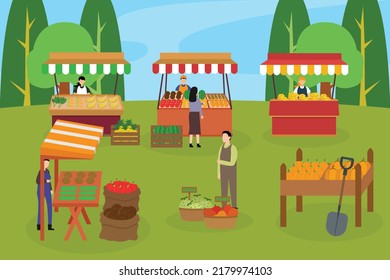 People selling fruits and vegetable in the market