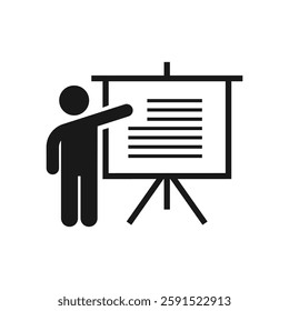 People seminar icon flat design.