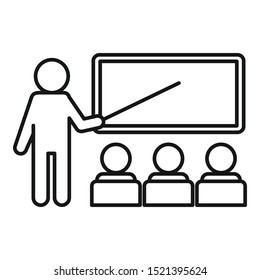 People seminar icon. Outline people seminar vector icon for web design isolated on white background