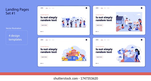 Personas que envían y reciben un juego de correo. La barbacoa familiar, los clientes reciben el reembolso. Ilustración vectorial plana. Concepto de comunicación para banner, diseño de sitio web o página web de aterrizaje