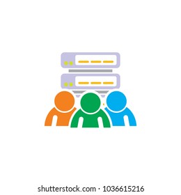 People Server Logo Icon Design