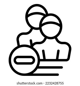 People service icon outline vector. Computer account. Bin page